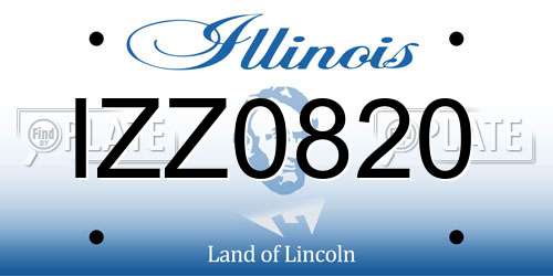 IZZ0820 Illinois License Plate