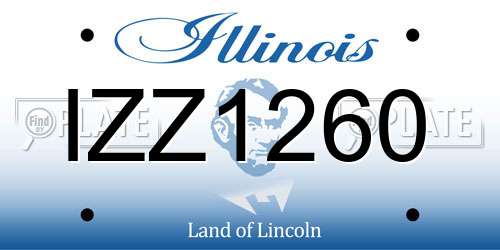 IZZ1260 Illinois License Plate