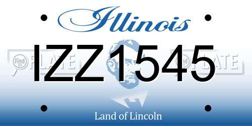 IZZ1545 Illinois License Plate