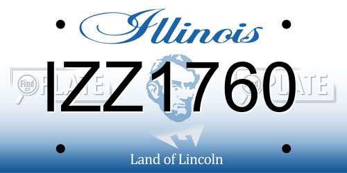 IZZ1760 Illinois License Plate