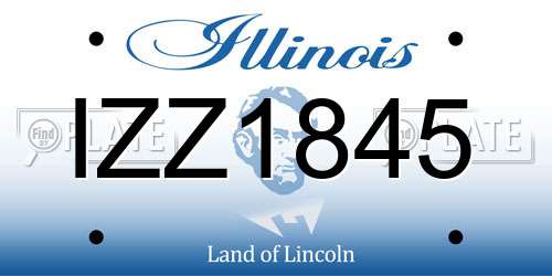 IZZ1845 Illinois License Plate