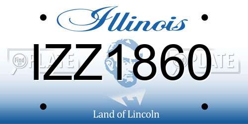 IZZ1860 Illinois License Plate