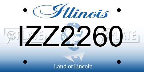 IZZ2260 Illinois License Plate