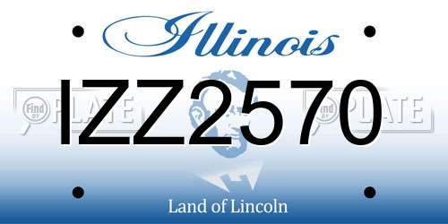 IZZ2570 Illinois License Plate