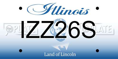 IZZ26S Illinois License Plate