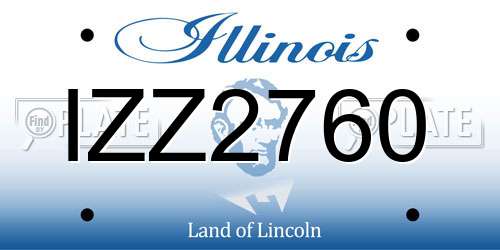 IZZ2760 Illinois License Plate