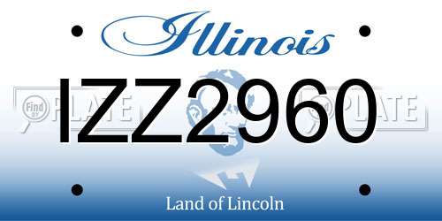IZZ2960 Illinois License Plate