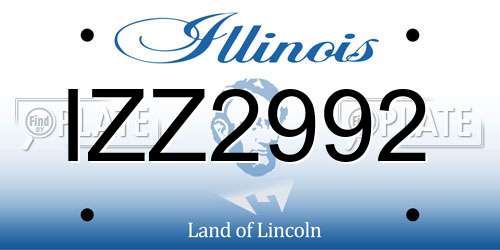 IZZ2992 Illinois License Plate