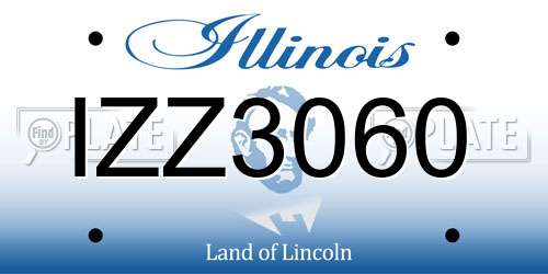 IZZ3060 Illinois License Plate