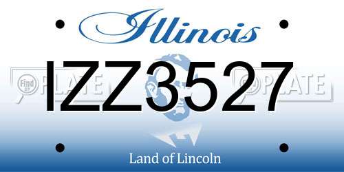 IZZ3527 Illinois License Plate