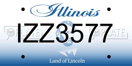 IZZ3577 Illinois License Plate