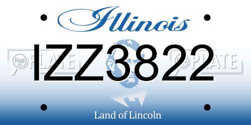 IZZ3822 Illinois License Plate