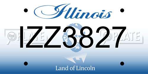 IZZ3827 Illinois License Plate