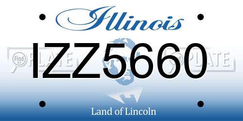 IZZ5660 Illinois License Plate