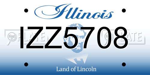 IZZ5708 Illinois License Plate