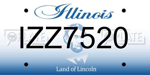 IZZ7520 Illinois License Plate