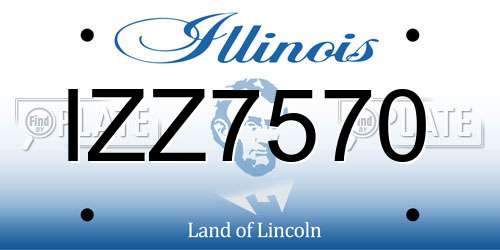 IZZ7570 Illinois License Plate