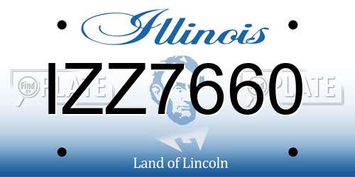 IZZ7660 Illinois License Plate
