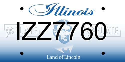 IZZ7760 Illinois License Plate
