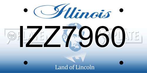 IZZ7960 Illinois License Plate