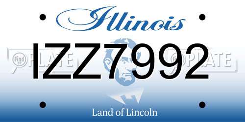 IZZ7992 Illinois License Plate