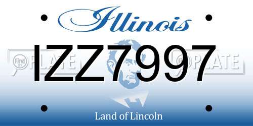 IZZ7997 Illinois License Plate
