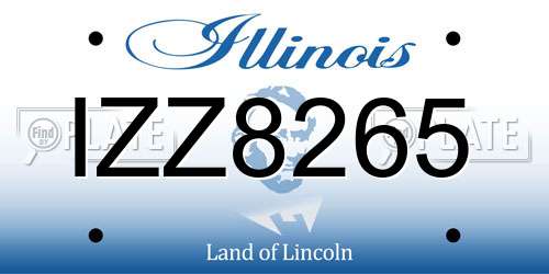 IZZ8265 Illinois License Plate