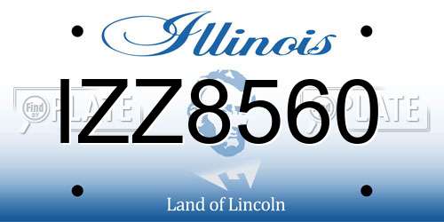 IZZ8560 Illinois License Plate