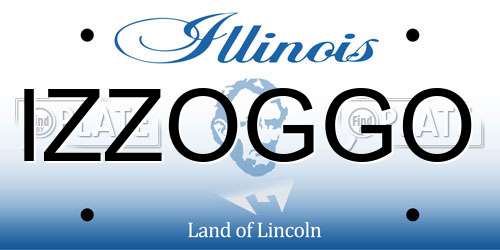 IZZOGGO Illinois License Plate