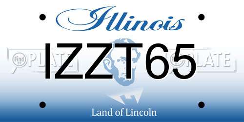 IZZT65 Illinois License Plate
