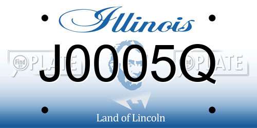 J0005Q Illinois License Plate