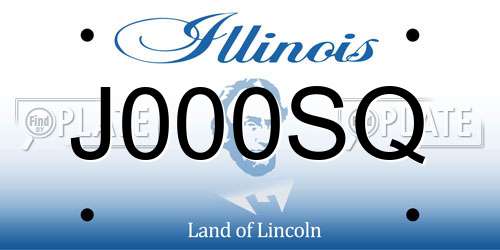 J000SQ Illinois License Plate