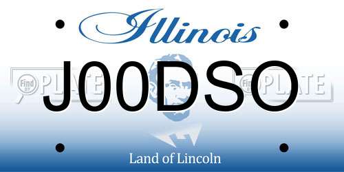 J00DSO Illinois License Plate