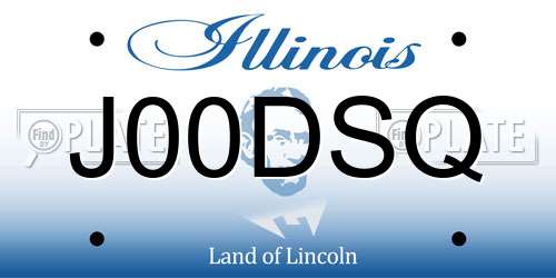 J00DSQ Illinois License Plate