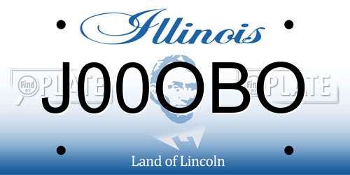 J00OBO Illinois License Plate