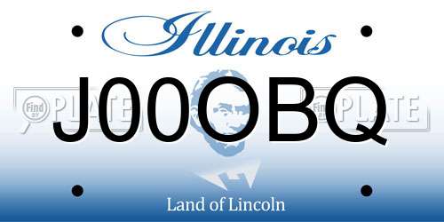 J00OBQ Illinois License Plate