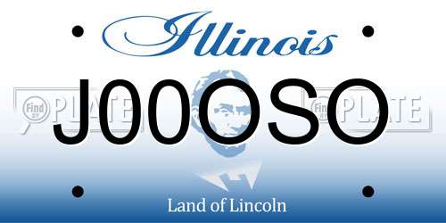 J00OSO Illinois License Plate