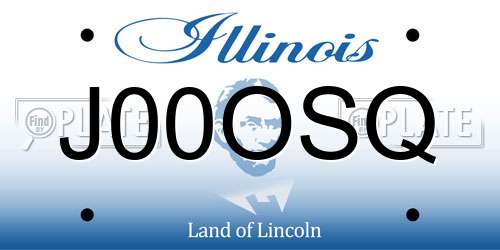 J00OSQ Illinois License Plate