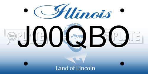 J00QBO Illinois License Plate