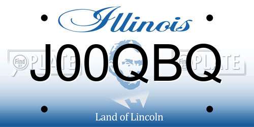 J00QBQ Illinois License Plate