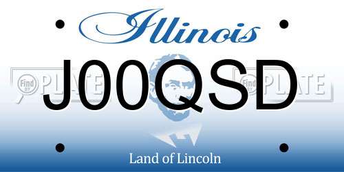 J00QSD Illinois License Plate