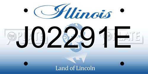 J02291E Illinois License Plate