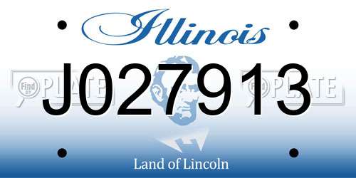 J027913 Illinois License Plate