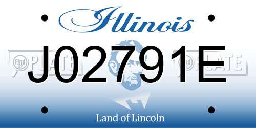 J02791E Illinois License Plate