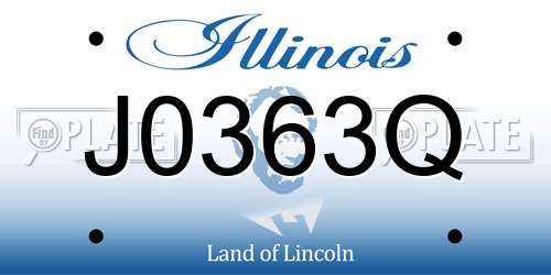 J0363Q Illinois License Plate