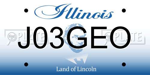 J03GEO Illinois License Plate