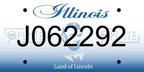 J062292 Illinois License Plate
