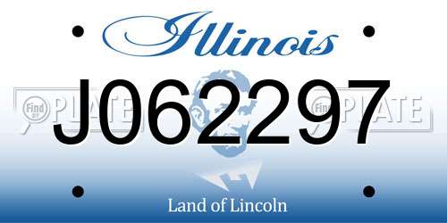 J062297 Illinois License Plate