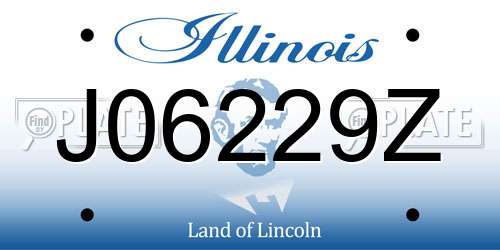 J06229Z Illinois License Plate