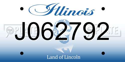 J062792 Illinois License Plate